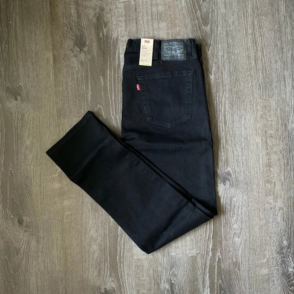 Levi’s 511 Slim, Black, Levi’s Flex, 38x34, NWT